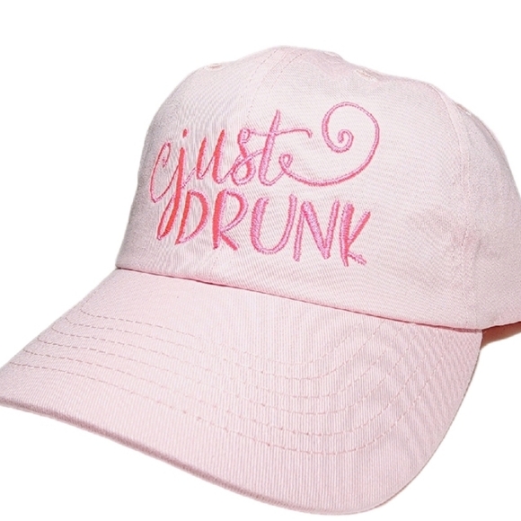 Just Drunk Adjustable Unstructured Curved Bill Hat Cap - Picture 2 of 5
